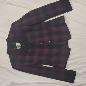 Vintage Petite Green Plaid Blazer Size 2P